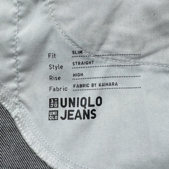 Uniqlo Straight High Rise Jeans Women Size 24 - Picture 3 of 5